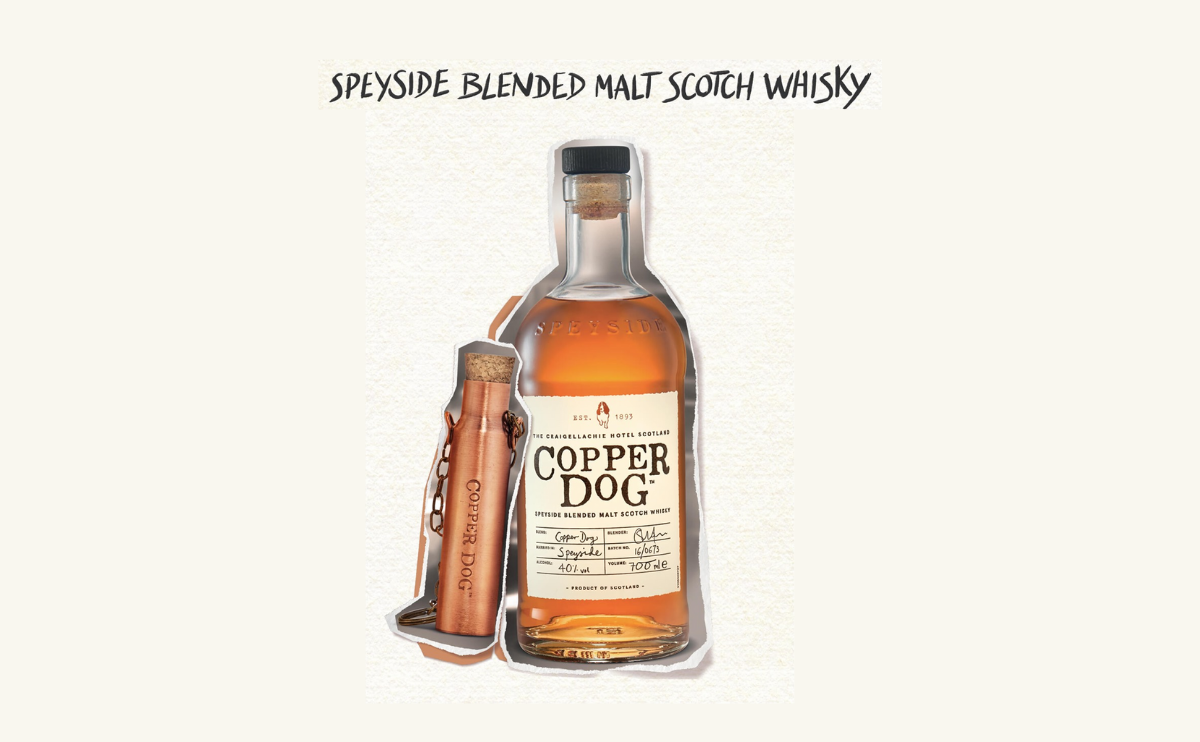 Scotch Whisky Copper Dog Banner CAVEMAN